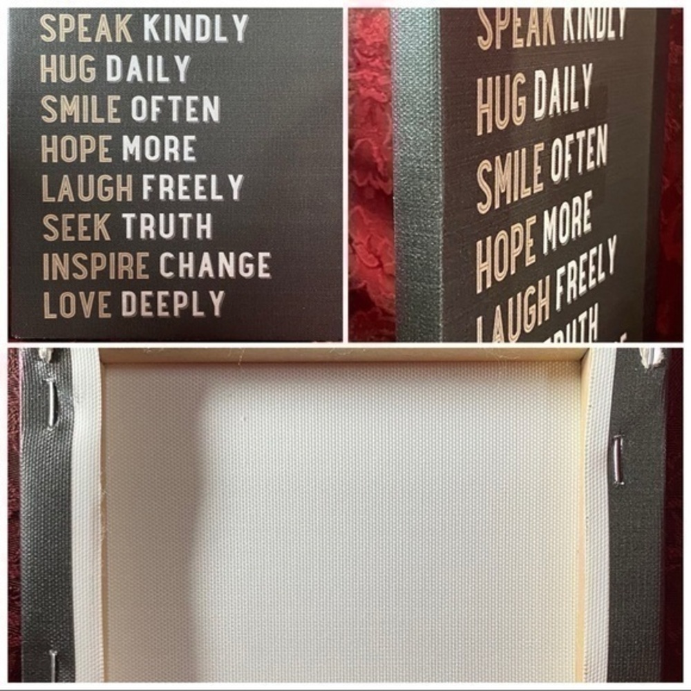 Louise Carey Canvas Wall Art LIVE FULLY LOVE DEEPLY 7.5 L x 6.5”W